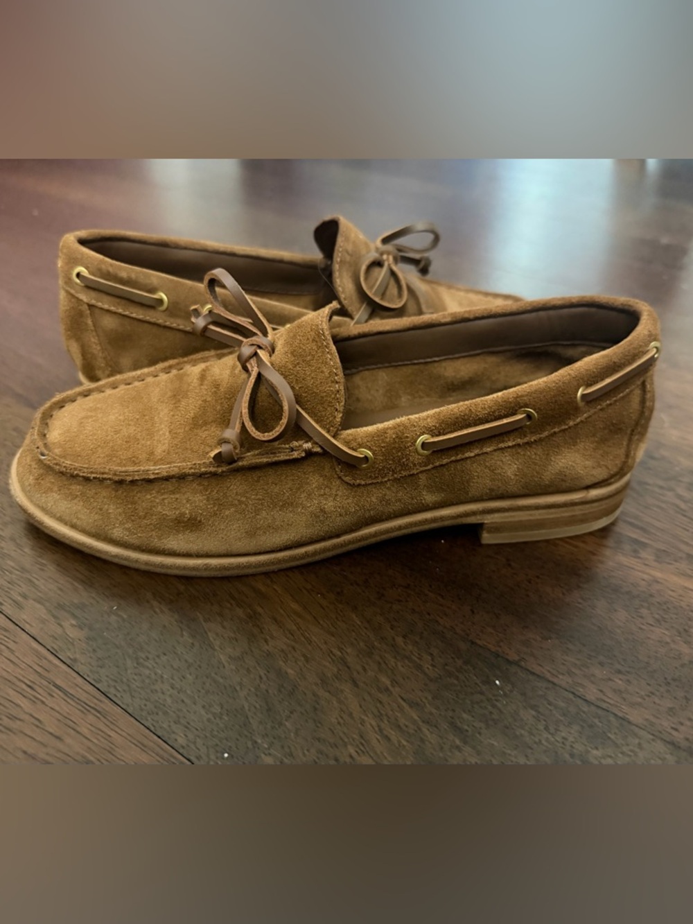 rag & bone Women's Suede Boat Loafers in Umber Suede Size 37
